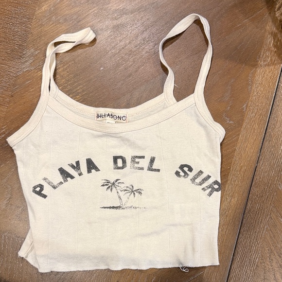 Billabong Cream Playa Del Sur Crop Top - Picture 3 of 9